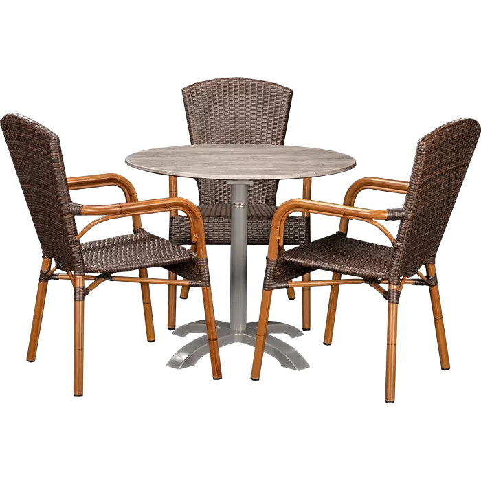 Outdoor Set Spring de Luxe & White Ash ø80cm