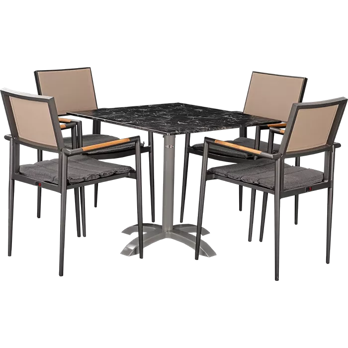 Outdoor Set Kronos Anthrazit & Nero Marble 80x80cm