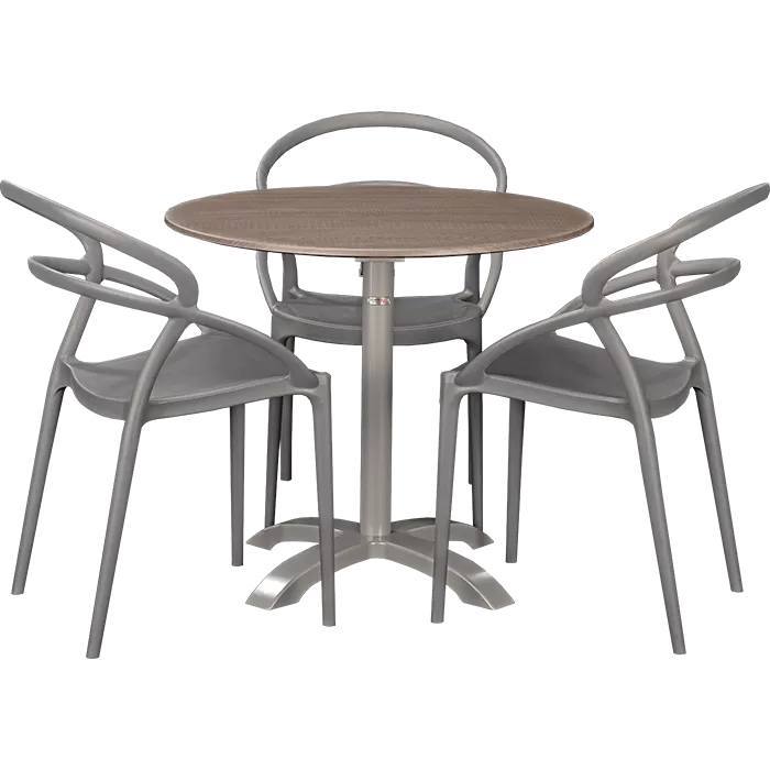 Outdoor Set Lena & Loft Oak ø80cm