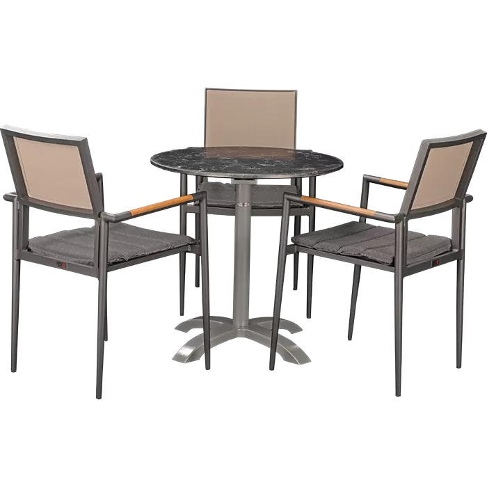 Outdoor Set Kronos Anthrazit & Nero Marble ø70cm