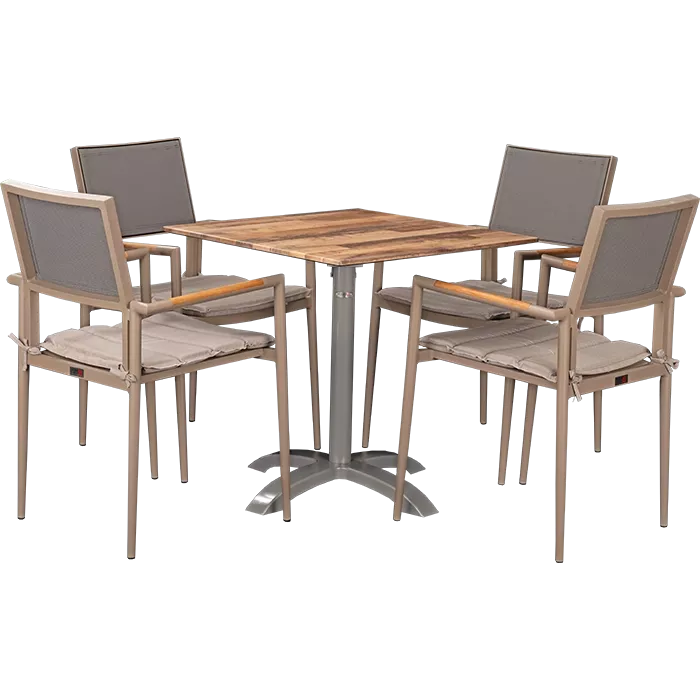 Outdoor Set Kronos Greige & Norway Maple 70x70cm