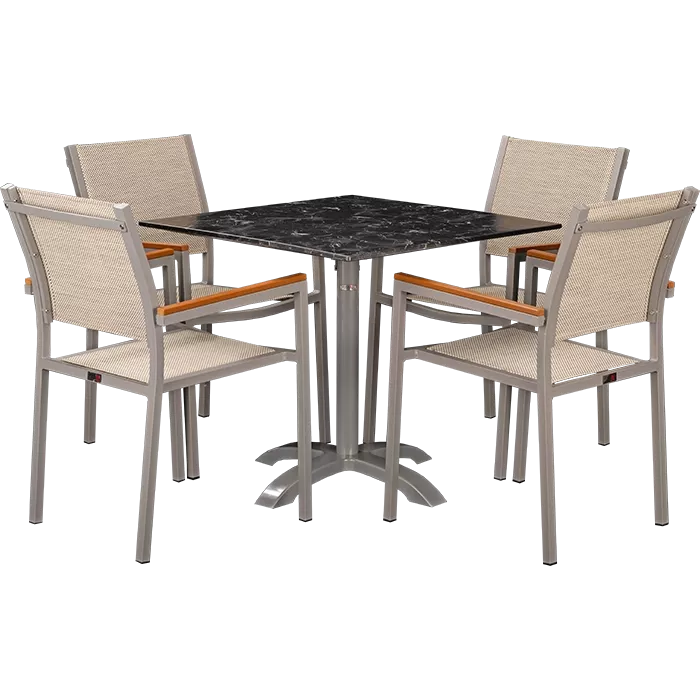 Outdoor Set Eris & Nero Marble 80x80cm