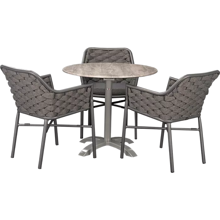 Outdoor Set Varuna & White Ash ø80cm