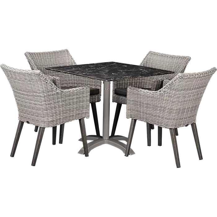 Outdoor Set Oberon & Nero Marble 80x80cm