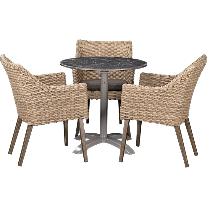Outdoor Set Oberon & Nero Marble ø70cm
