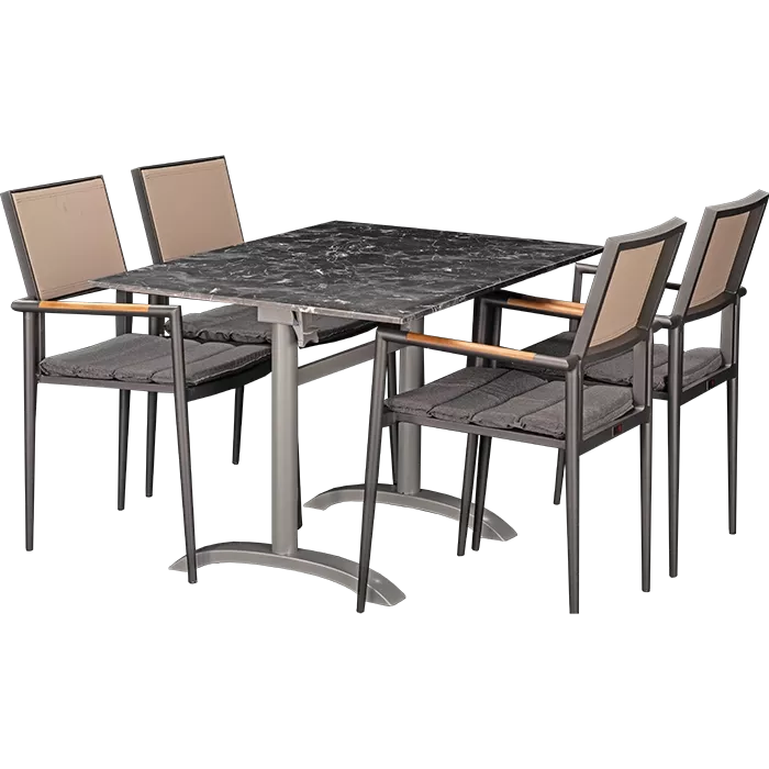 Outdoor Set Kronos Anthrazit & Nero Marble 120x80cm
