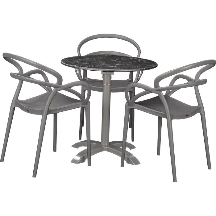 Outdoor Set Nora & Nero Marble ø70cm