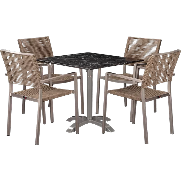 Outdoor Set Triton & Nero Marble 80x80cm