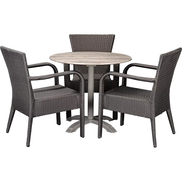 Outdoor Set Porto & White Ash ø80cm
