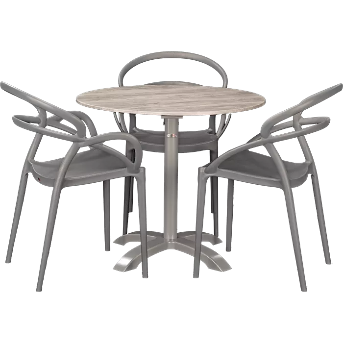 Outdoor Set Nora & White Ash ø80cm