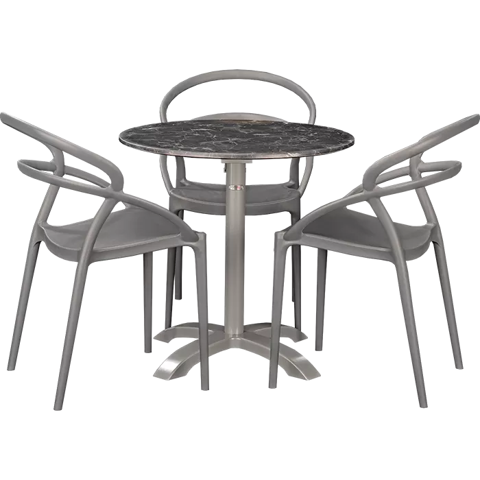 Outdoor Set Lena & Nero Marble ø70cm