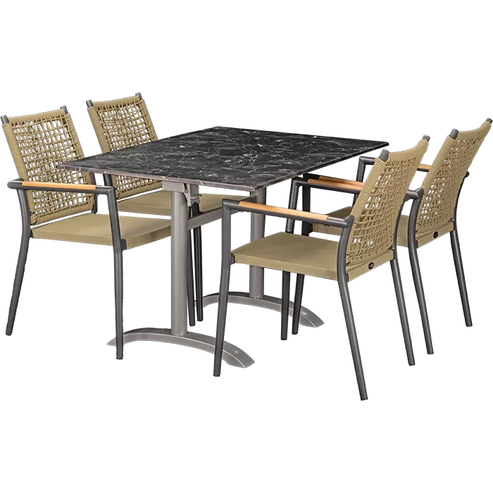Outdoor Set Helios Antrahazit & Nero Marble 120x80cm