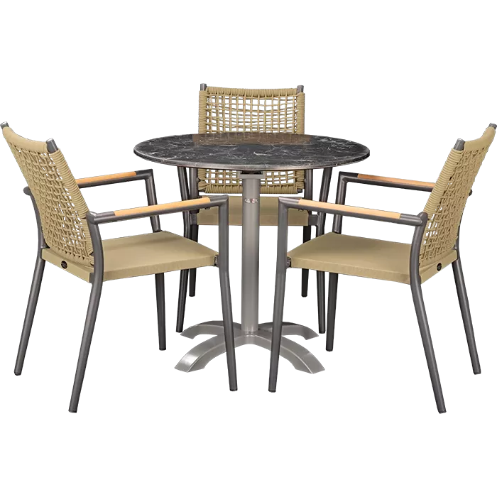 Outdoor Set Helios Anthrazit & Nero Marble ø70cm