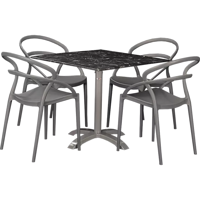 Outdoor Set Lena & Nero Marble 80x80cm