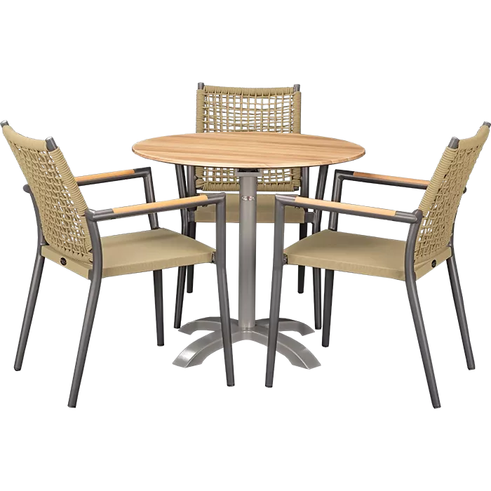 Outdoor Set Helios Anthrazit & Acacia ø80cm