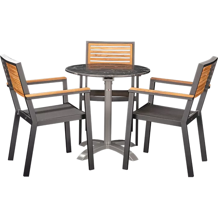 Outdoor Set Flora & Nero Marble ø70cm