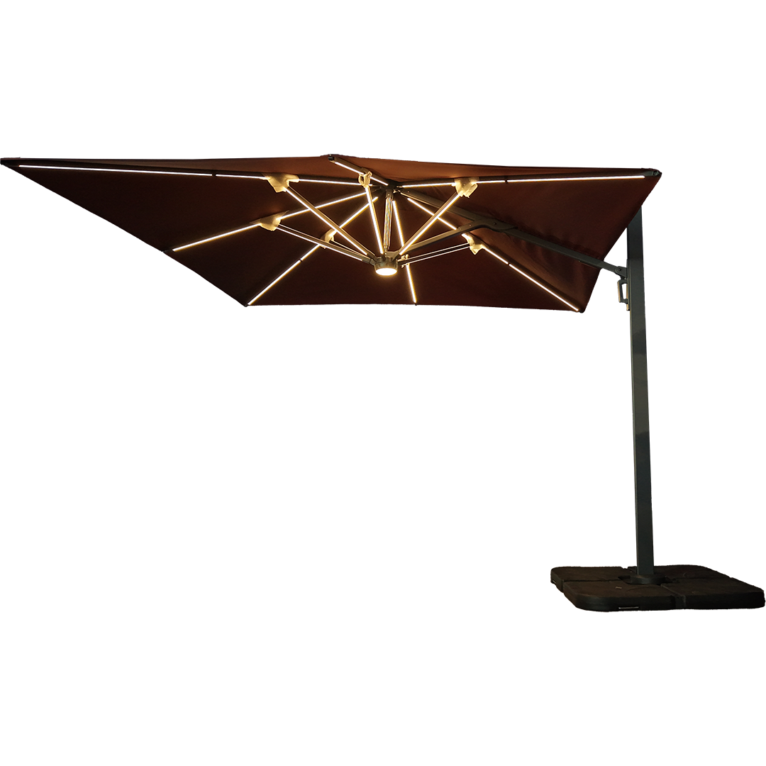 Ampelschirm St. Tropez Bordeaux rot 300x300cm