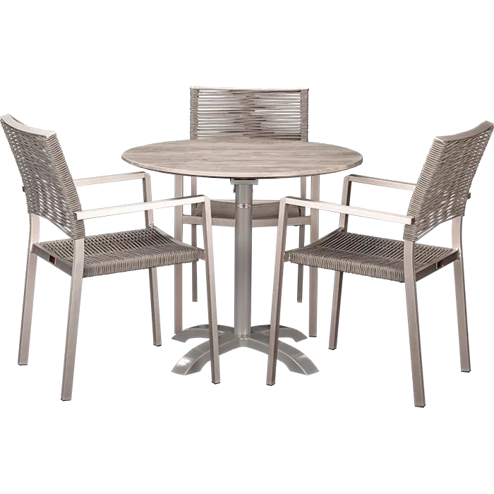 Outdoor Set Triton & White Ash ø80cm