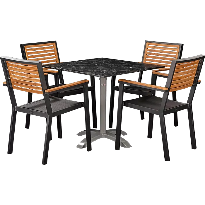 Outdoor Set Flora & Nero Marble 80x80cm