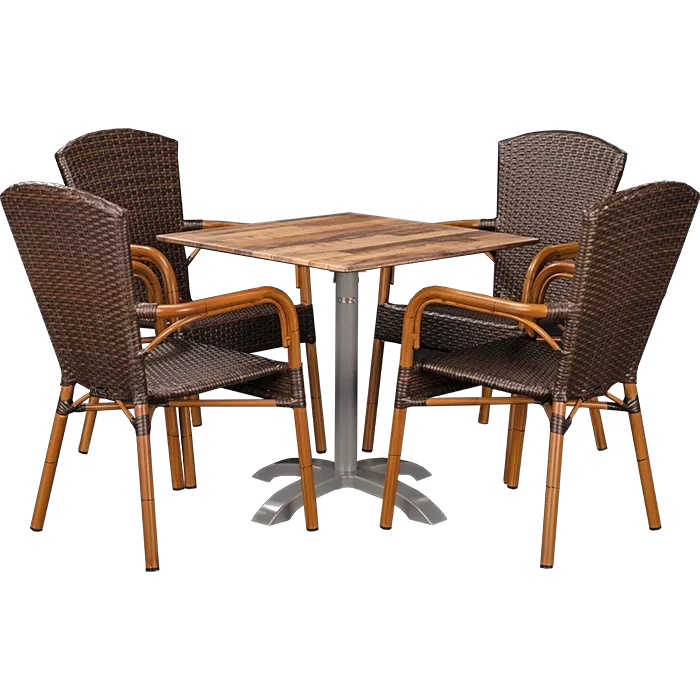 Outdoor Set Spring de Luxe Burned & Norway Maple 70x70 cm