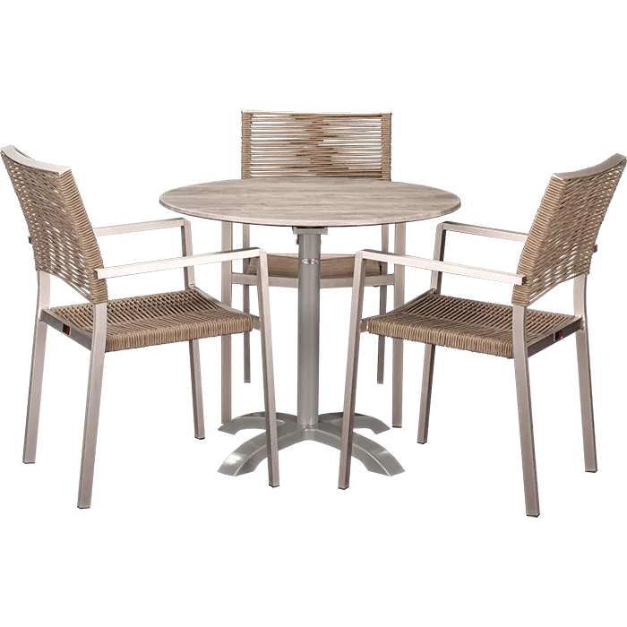 Outdoor Set Triton & White Ash ø80cm