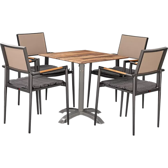 Outdoor Set Kronos Anthrazit & Norway Maple 70x70cm