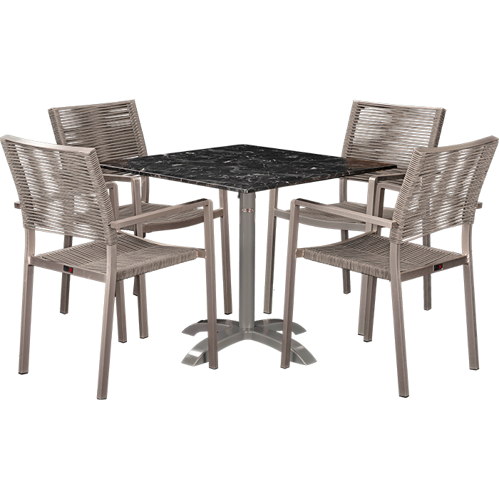 Outdoor Set Triton & Nero Marble 80x80cm