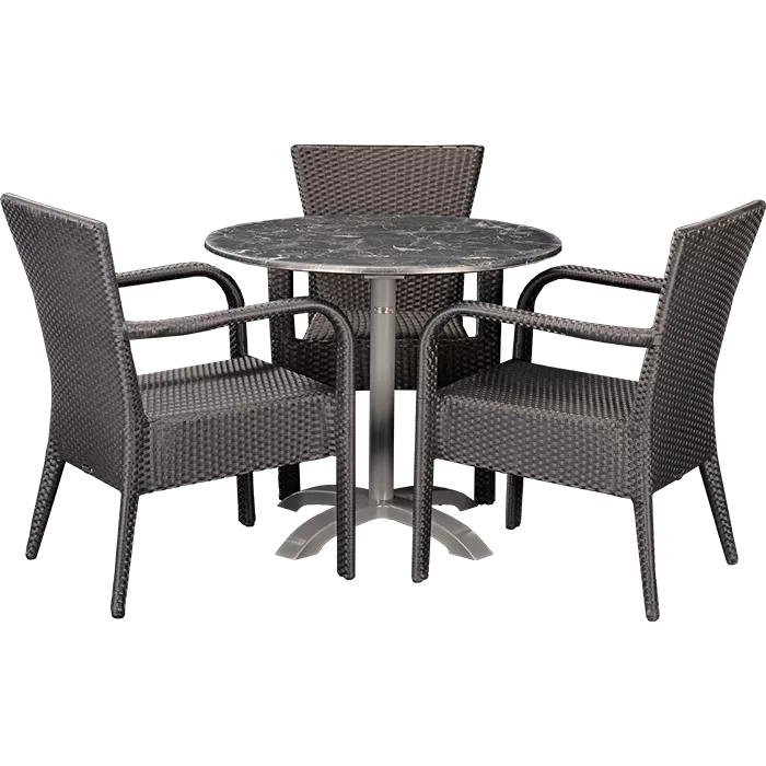 Outdoor Set Porto & Nero Marble ø70cm