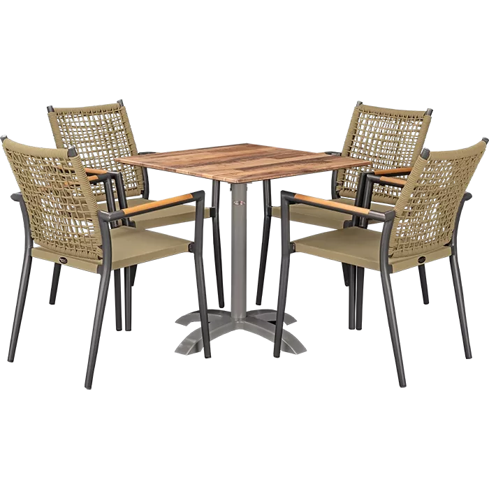 Outdoor Set Helios Anthrazit & Norway Maple 70x70 cm