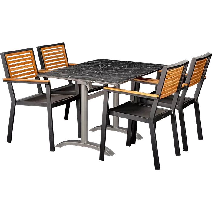 Outdoor Set Flora & Nero Marble 120x80cm